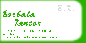 borbala kantor business card